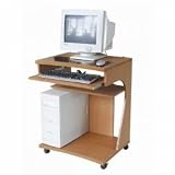 Cherry Arc Mobile Computer Cart (Cherry) (31H x 24W x 19D)