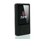 PCMICROSTORE Brand (2nd Generation) Microsoft Zune 80GB Premium Silicone Skin Case with 14 Adjustable Sports Armband - Bundled with 12v Rapid Premium Car Charger and Home Travel Wall AC Adapter Charger - Color Choices , BLACK+CHARGERS