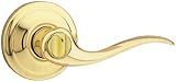 Weiser Lock GLA331 TC3 B 6LS1R1 Toluca Privacy Lever, Polished Brass