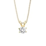 0.39 ct. F - VS1 GIA Certified Round Brilliant Cut Diamond Solitaire Pendant with Chain