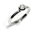 Platinum Engagement Ring or Promise Ring Bezel Set with Diamond Solitaire, Ring Size 6.75 (T.w 0.15)
