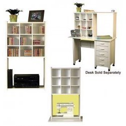 Venture Horizon Hutch 1255 (White) (23 1/2″H x 43″W x 8″D)