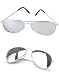 Aviator Sunglasses With Chrome One Way Mirror Lens and w/ 400 UV Protection
