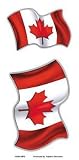 Canadian Flags - Set of 2 Stickers / Decals