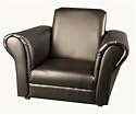 Childrens Chair with Stool - Black