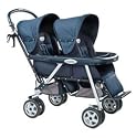 Peg Perego Tender Twin Stroller - Midnight