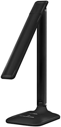 Powerslife Dimmable Eye-Care LED Desk Lamp (4W, Fully Adjustable,4-Level Dimmer, Touch-Controlled, Memory Function,Flicker-Free, No Ghosting &amp; Anti-Glare, Black)
