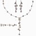 Waterfall Silver Cultured Pearl Necklace Bracelet Earrings Set