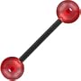 NY APPLE Black Post FLEXIBLE Barbell Tongue Ring