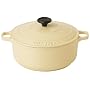Chasseur Cast Iron 20cm, 2.5ltr Round Cream Casserole