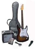 Electric Guitar Package - Includes Guitar, Amp, Strap and Instructional DVD SX RST 3TS w/GA1065