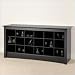 Black Sonoma Shoe Storage Cubbie Bench in Deep Bla
