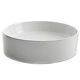 Kraus KCV-140-CH White Round Ceramic Sink with Pop Up Drain, Chrome