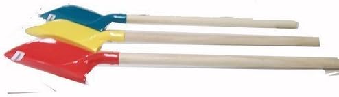 Drybranch Sand Shovel Plastic Spade with Wood Handle 33" Assorted Colors (Pack of 3) by Drybranch Inc