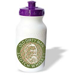 R McDowell Graphics Funny - Old Dirty Man Scotch Whiskey - Water Bottles