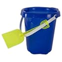 Beach Bucket with Two Sand Shovels