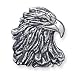 Sterling Silver Antiqued Eagle Head Pendant with 20 inch Sterling Silver Chain