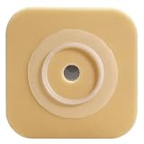 SUR-FIT Natura Durahesive Flexible Skin Barrier w/Flange & Tape Collar - 10/box: Color/Size - 4" x 4", Tan 1-1/4" Flange