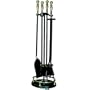 Large Black Urn Nipple Andirons