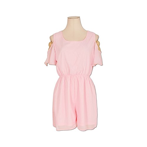 (ジュリアブティック) JULIA BOUTIQUE 肩開き シフォン ロンパース レディース [16113]