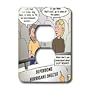 Rich Diesslins Funny General - Editorial Cartoons - Katrina Hurricane Shelter Problems - Light Switch Covers - 2 plug outlet cover