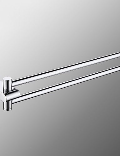 MEIREN@ Bathroom Swing Arm Towel Bars 2-Arm Wall Mount Swing Out Towel Shelf Brass Material