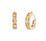 10k Yellow Gold Channel-Set Peridot Hoop Earrings