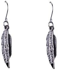 KT @Metal Feather Drop Earrings