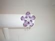 Bracelet Hinged Crystal Flower Purple