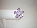 Bracelet Hinged Crystal Flower Purple