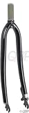Dimension Cross fork with disc tabs 1 1/8 Threadless Black