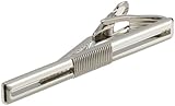 IMAGE OF Donald Trump Mens Polished Rhodium With Brushed Rhodium Center Band Tie Clip, Silver, One Size