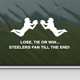 Pittsburgh STEELERS White Sticker Car Vinyl Window Laptop White Decal