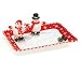 Peppermint Snowman Tray With Salt And Pepper Shakers Adorable Gift Set