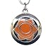 Aromatherapy Jewelry- Chakra - Sacral, Pendant Orange Enamel, Silver