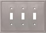 Jackson Deerfield #3103BN Metric Nickle Triple Toggle Plate