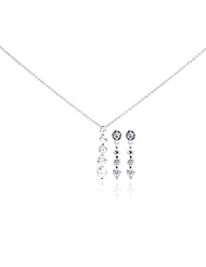 Nickel Free Sterling Silver Pendant & Earring Sets CZ Hanging Set