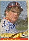 Gerry Willard, Cleveland Indians Autographed Card