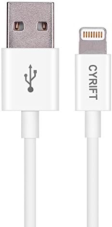 iPhone Charger CYRIFT 3.3Feet (1meter) 8pin Lightning USB Cable Charger for iPhone 7/6s/6 Plus/6/5s/5c/5/ iPod 7/iPad Mini/Mini 2/Mini 3/iPad 4/iPad Air/iPad Air 2 White