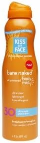 Bare Naked Body Mist (SPF 30) Continuous Spray 6 oz(pack of 2)