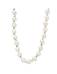 Sterling Silver 16in White Cultured Pearl Necklace. Metal Wt- 2.75g