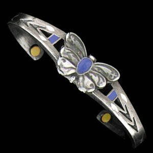 Biomagnetic Bracelets – Butterfly Cast In Lead-Free Fine Pewter Use “Rare Earth” Gold Plated Magnets