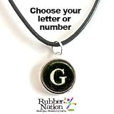 Typewriter Key Antique Charm Necklace Letter 