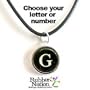 Typewriter Key Antique Charm Necklace Letter "G"