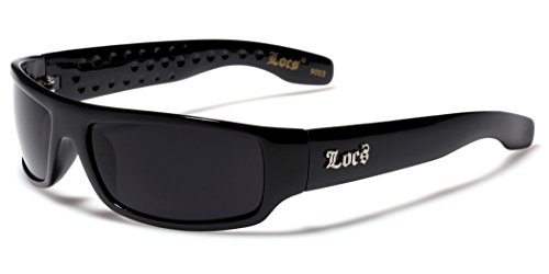 Locs Dark Lens Original Gangsta Shades Hardcore Men's Sunglasses - Black