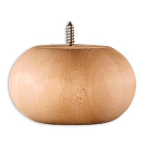 Jeffrey Alexander Bunn Feet (BF30RW) 5 x 5 x 3, Rubberwood