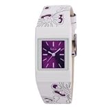 Kahuna Ladies White & Purple Cut Out Design Strap Watch