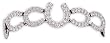 Rhinestone Horseshoes Bracelet, Clear