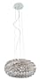 Eglo 89063A Rebell, Brushed Aluminum/Crystal Foil, 1-Light Pendant Light Fixture