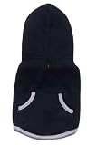 Dog Hoodie Sweatshirt Jacket, Black Small